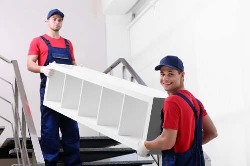 Aldboroughhatch van service separating cardboard and furniture for charity reuse