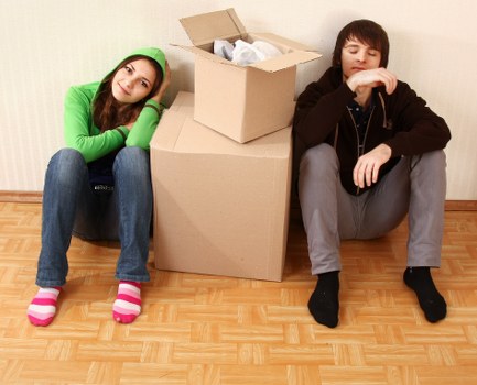 Moving van and packed boxes for a transparent Aldboroughhatch quote example